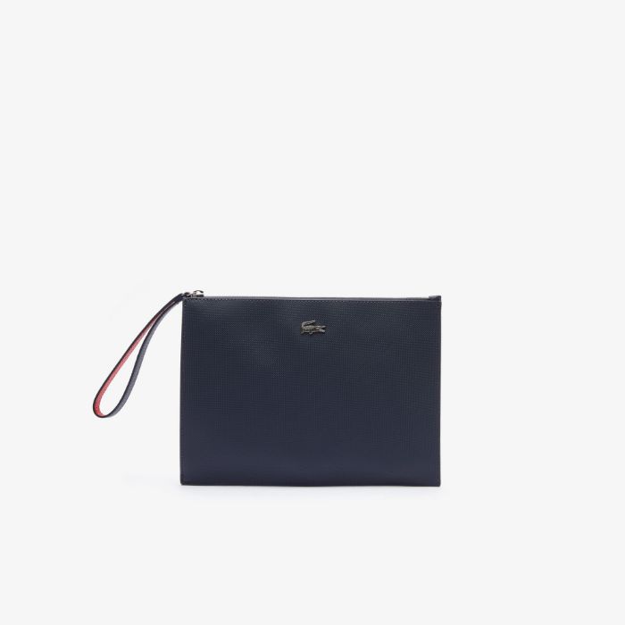 Εικόνα της Unisex Anna Coated Piqué Canvas Clutch με Φερμουάρ