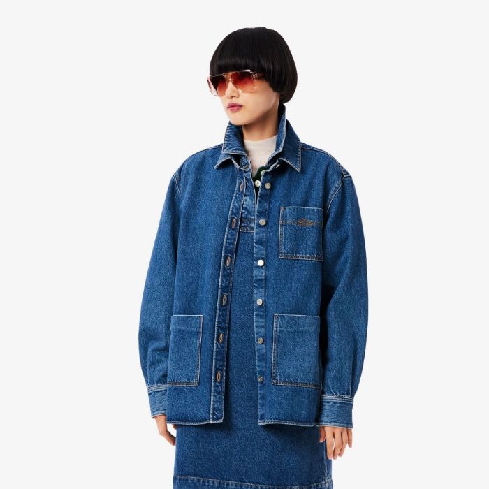 Εικόνα της Γυναικείο Oversized Denim Overshirt