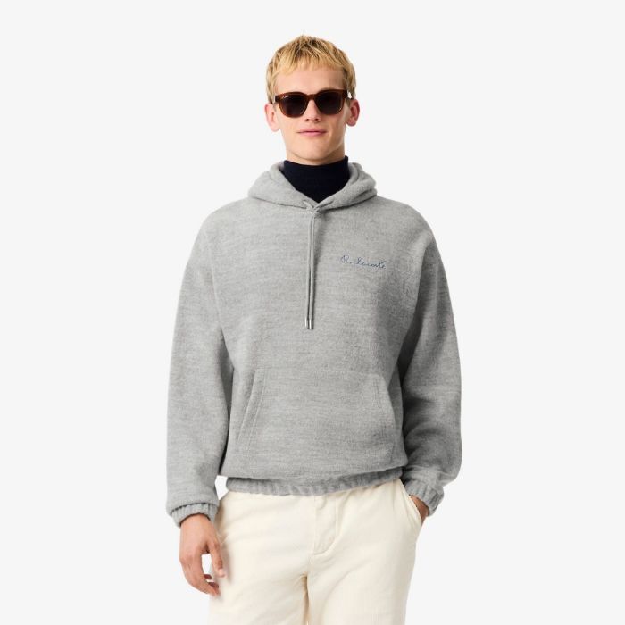 Εικόνα της Ανδρικό Lacoste Embroidered Signature Φούτερ με Κουκούλα