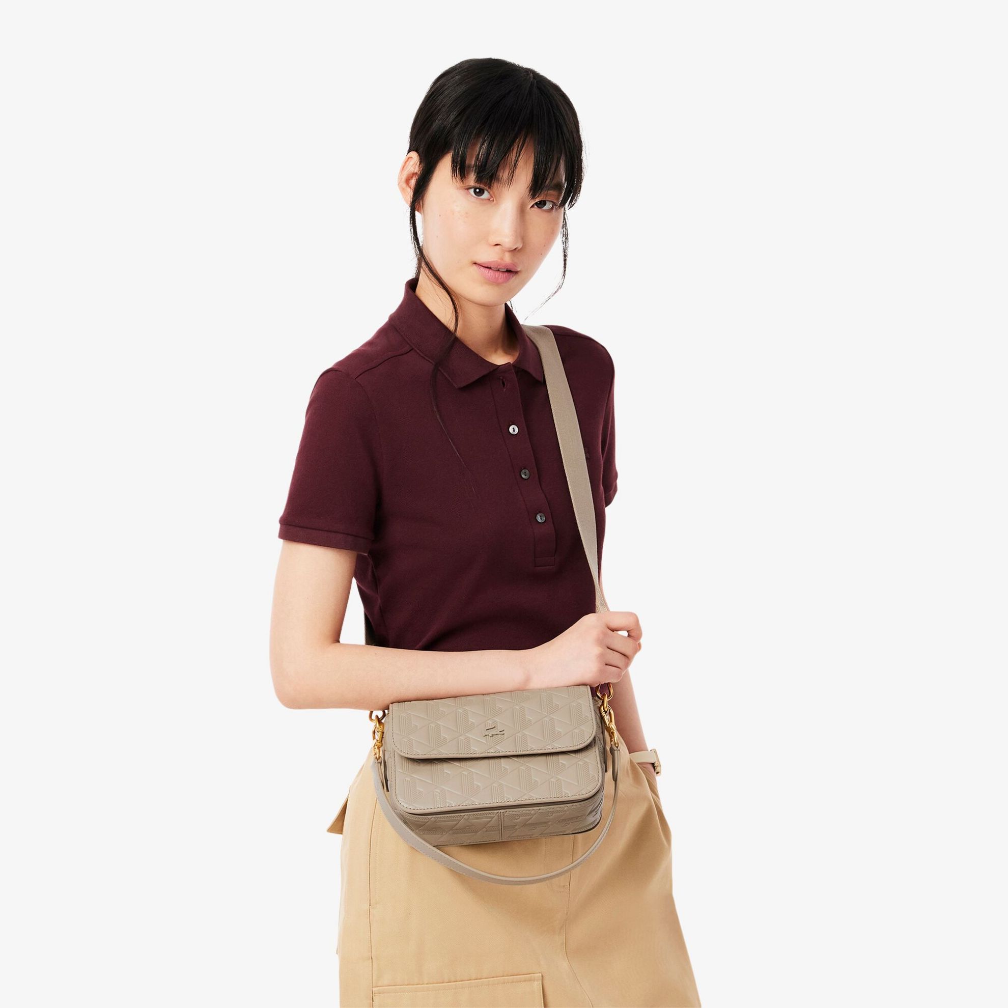 Εικόνα της Γυναικεία Maheki Embossed Δερμάτινη Τσάντα Ώμου