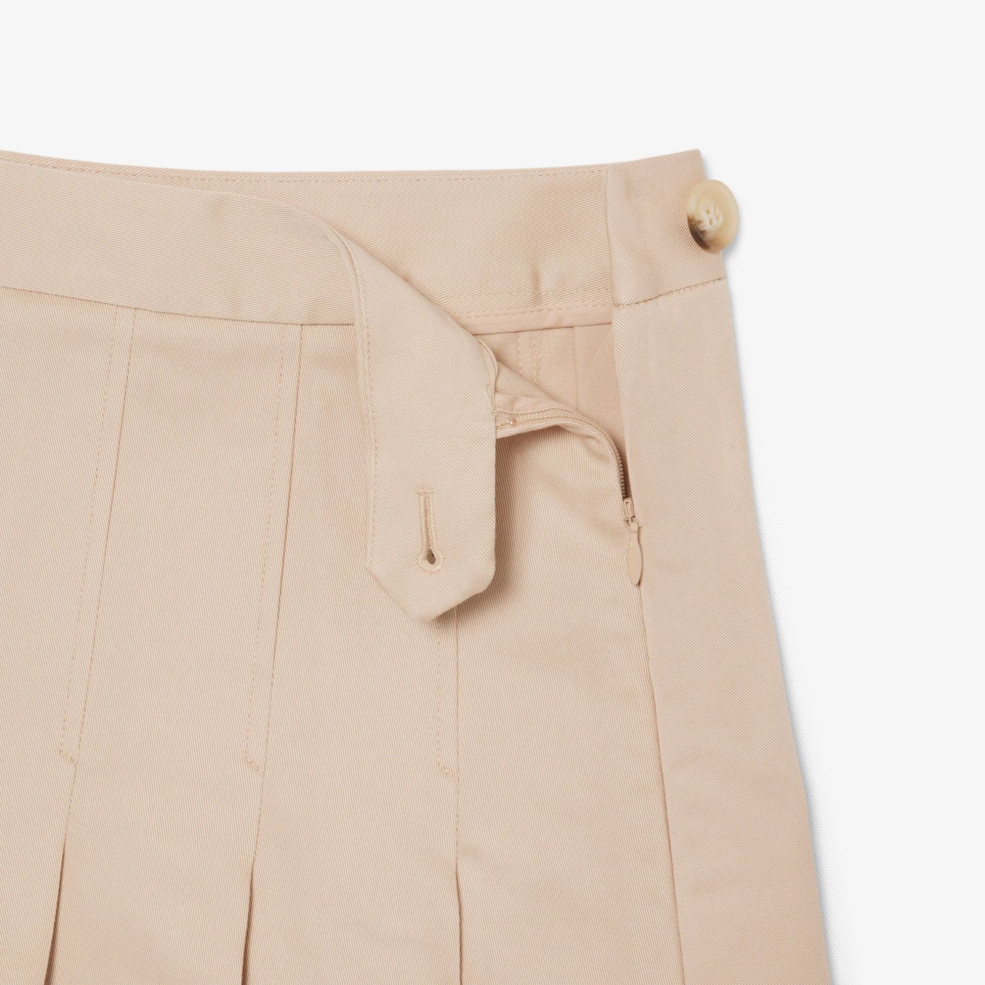 Εικόνα της Γυναικεία Κοντή Stretch Cotton Πλισέ Φούστα