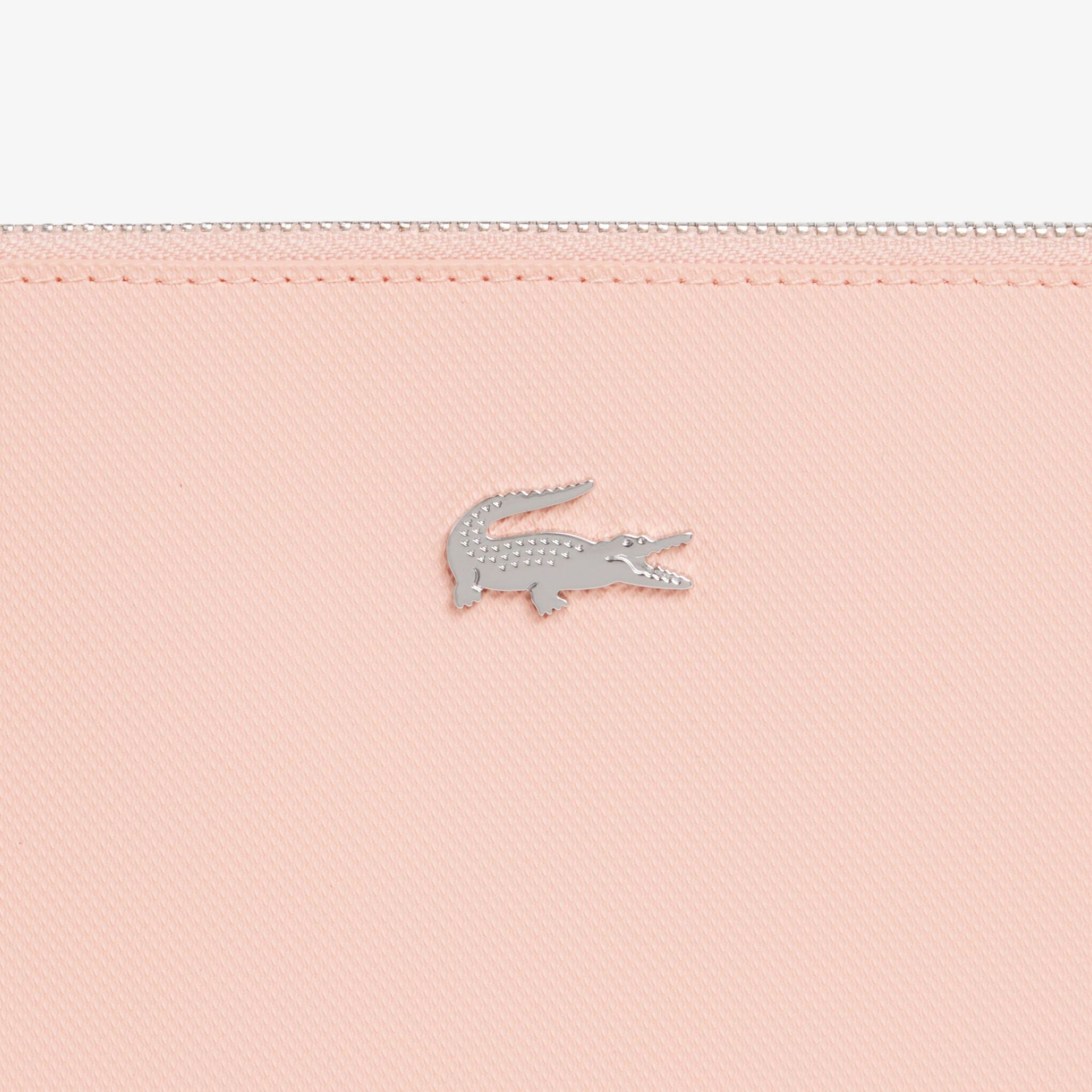 Εικόνα της Unisex Anna Coated Piqué Canvas Clutch με Φερμουάρ