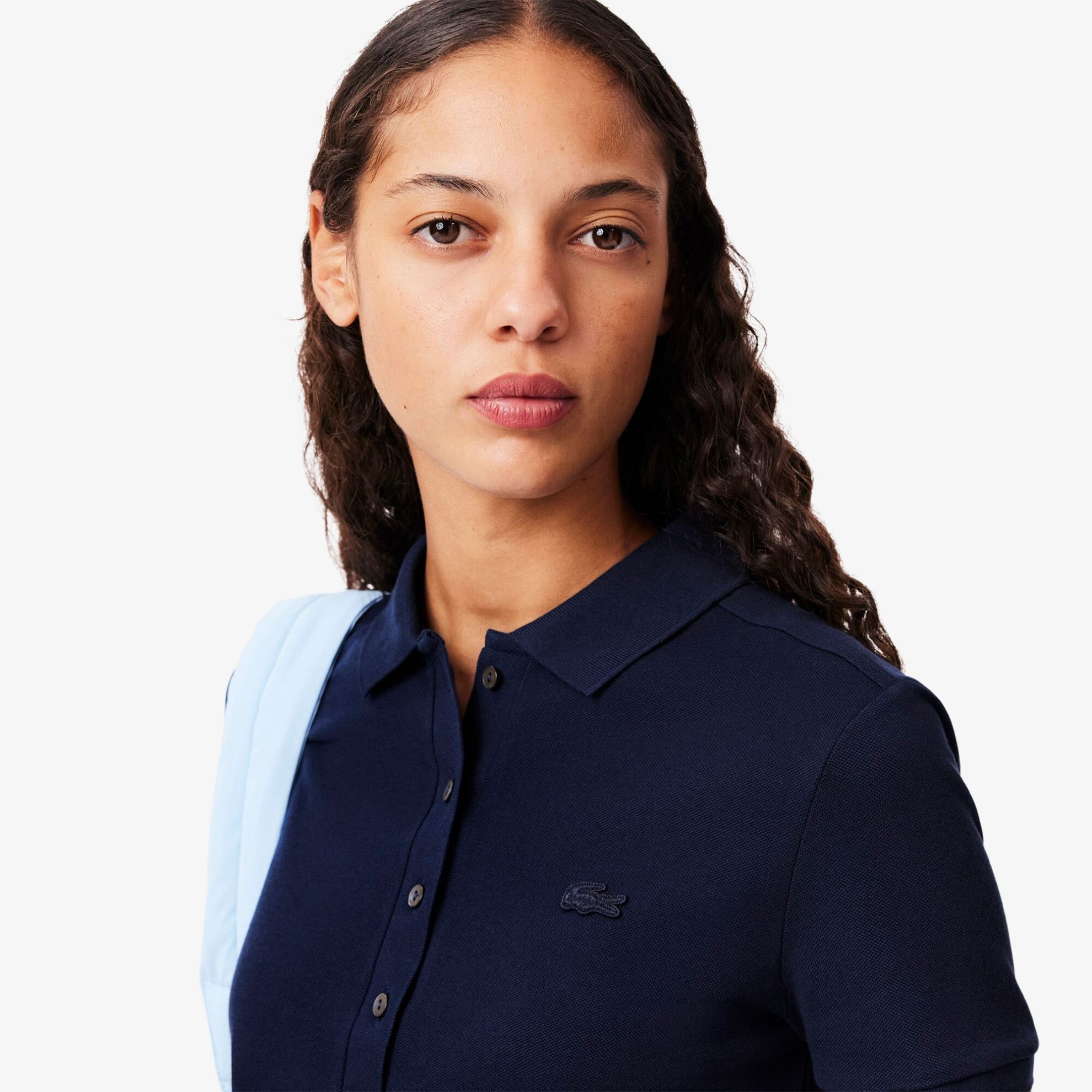 Εικόνα της Γυναικεία Stretch Cotton Piqué Polo Μπλούζα Slim Fit