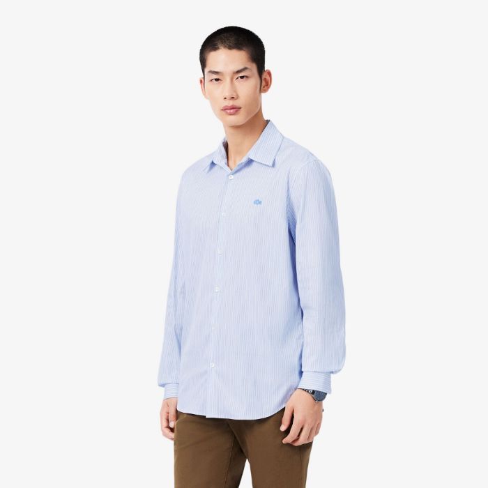 Εικόνα της Ανδρικό Slim Fit Striped Stretch Poplin Πουκάμισο