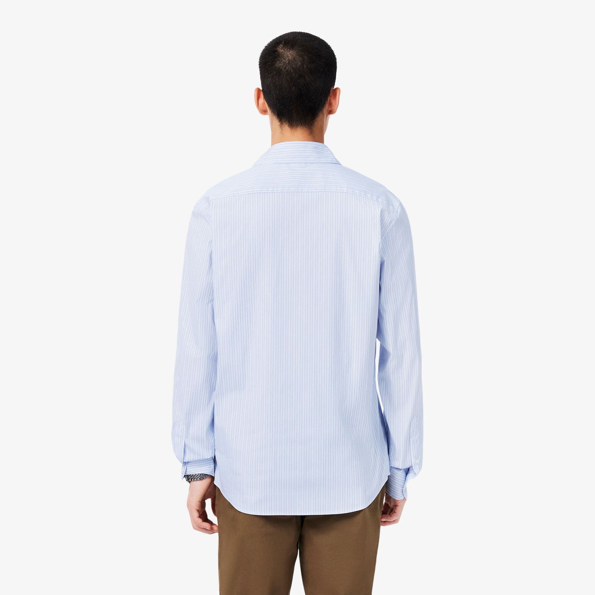 Εικόνα της Ανδρικό Slim Fit Striped Stretch Poplin Πουκάμισο