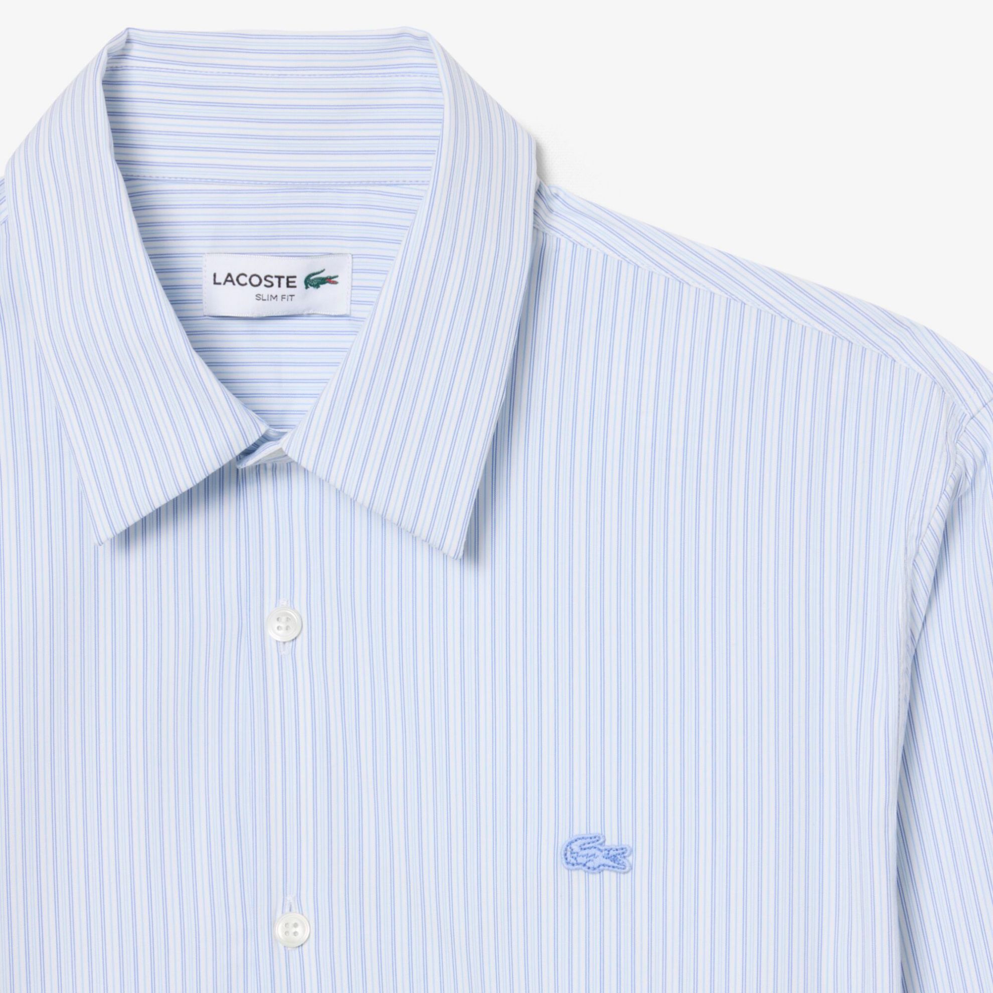 Εικόνα της Ανδρικό Slim Fit Striped Stretch Poplin Πουκάμισο