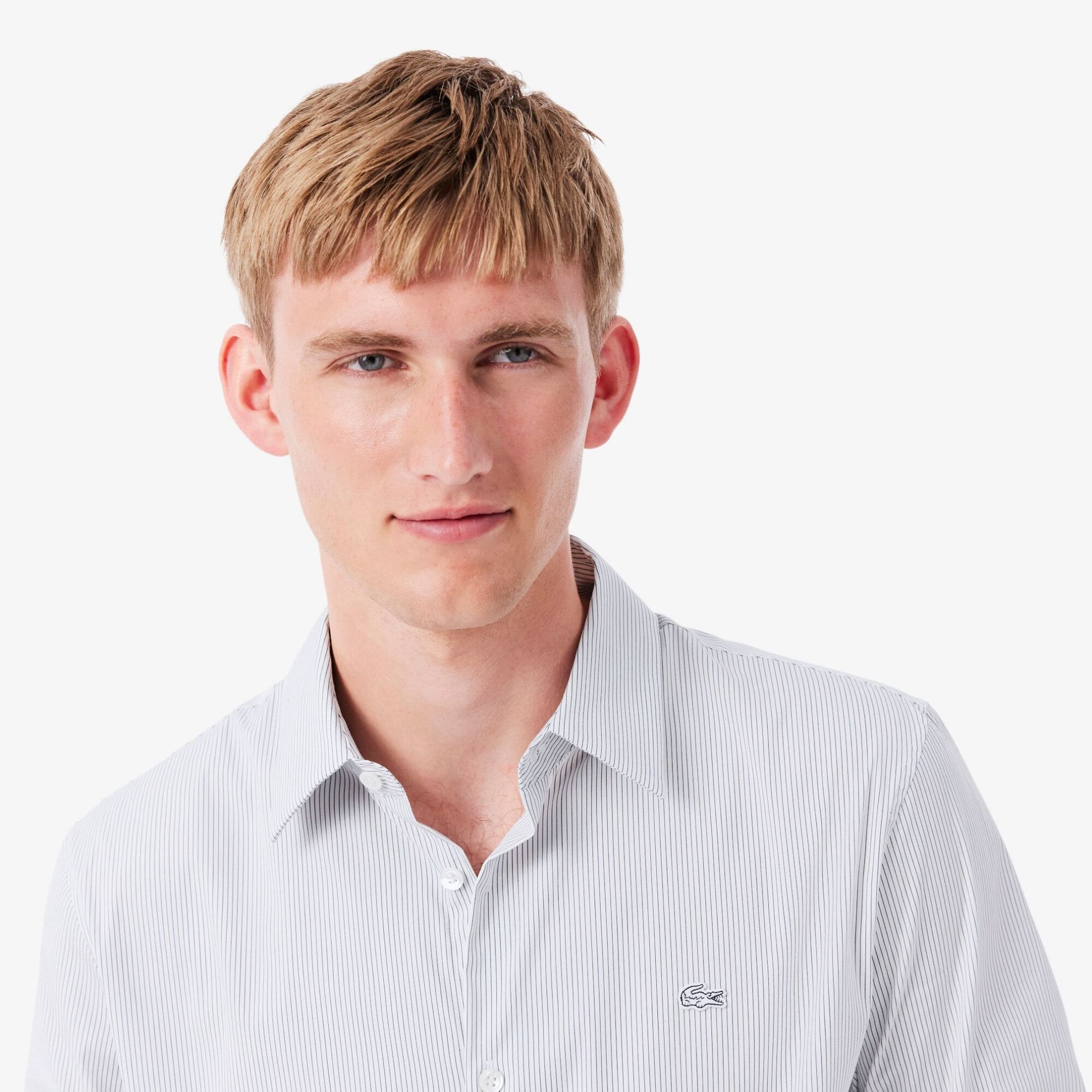 Εικόνα της Ανδρικό Striped Pinpoint Πουκάμισο Slim Fit