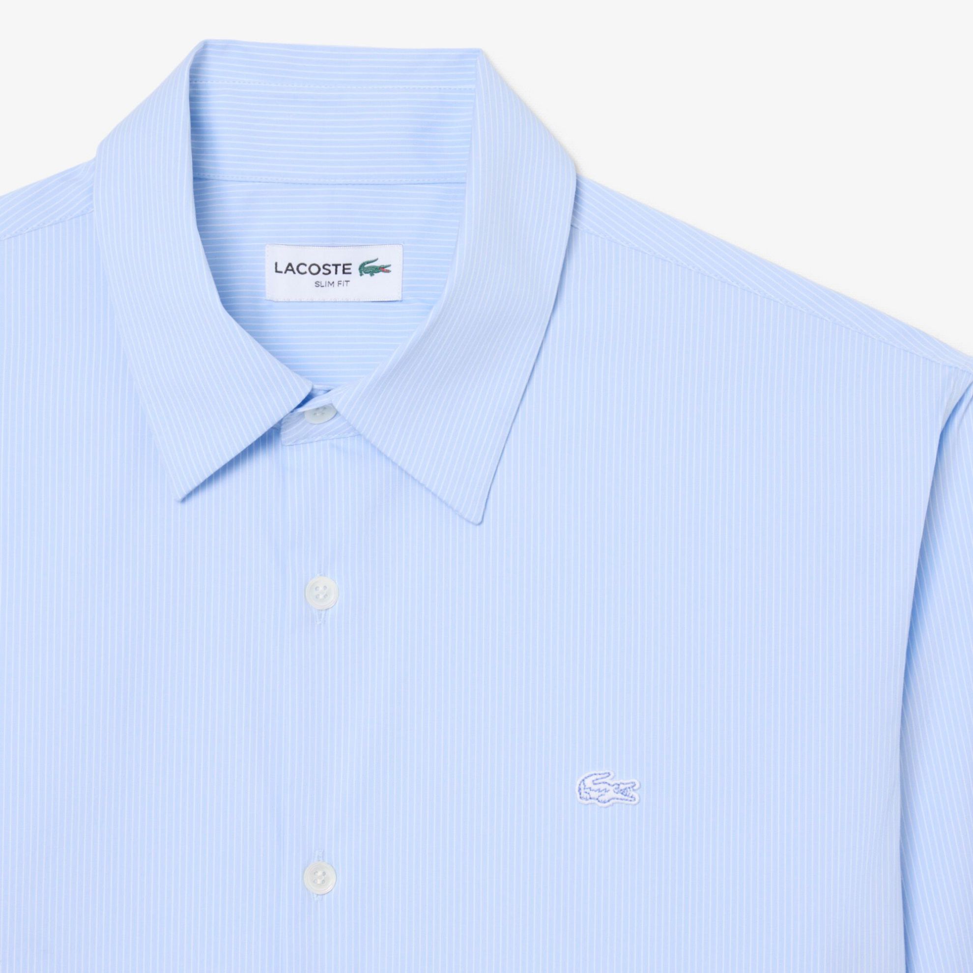 Εικόνα της Ανδρικό Striped Pinpoint Πουκάμισο Slim Fit