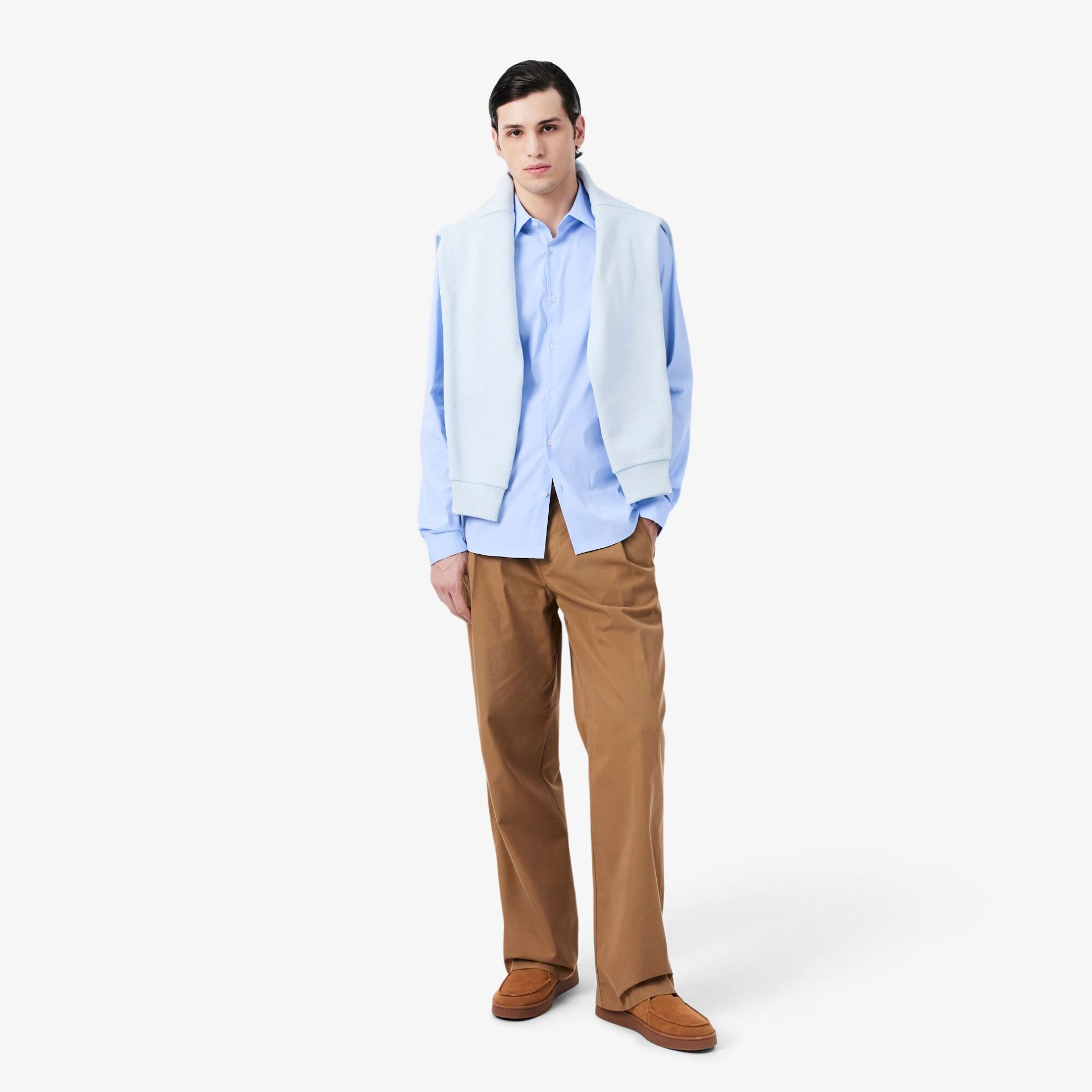 Εικόνα της Ανδρικό Striped Pinpoint Πουκάμισο Slim Fit