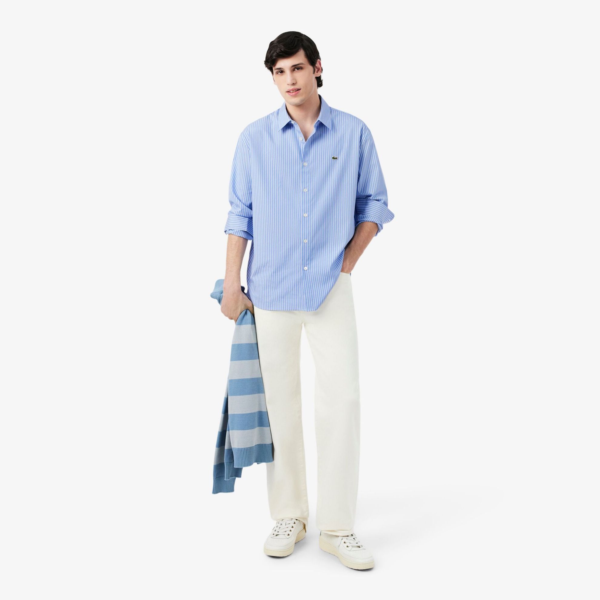 Εικόνα της Ανδρικό Striped Pinpoint Πουκάμισο Regular Fit