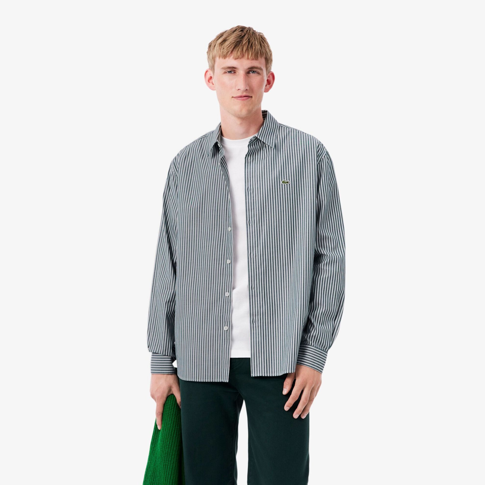 Εικόνα της Ανδρικό Striped Pinpoint Πουκάμισο Regular Fit