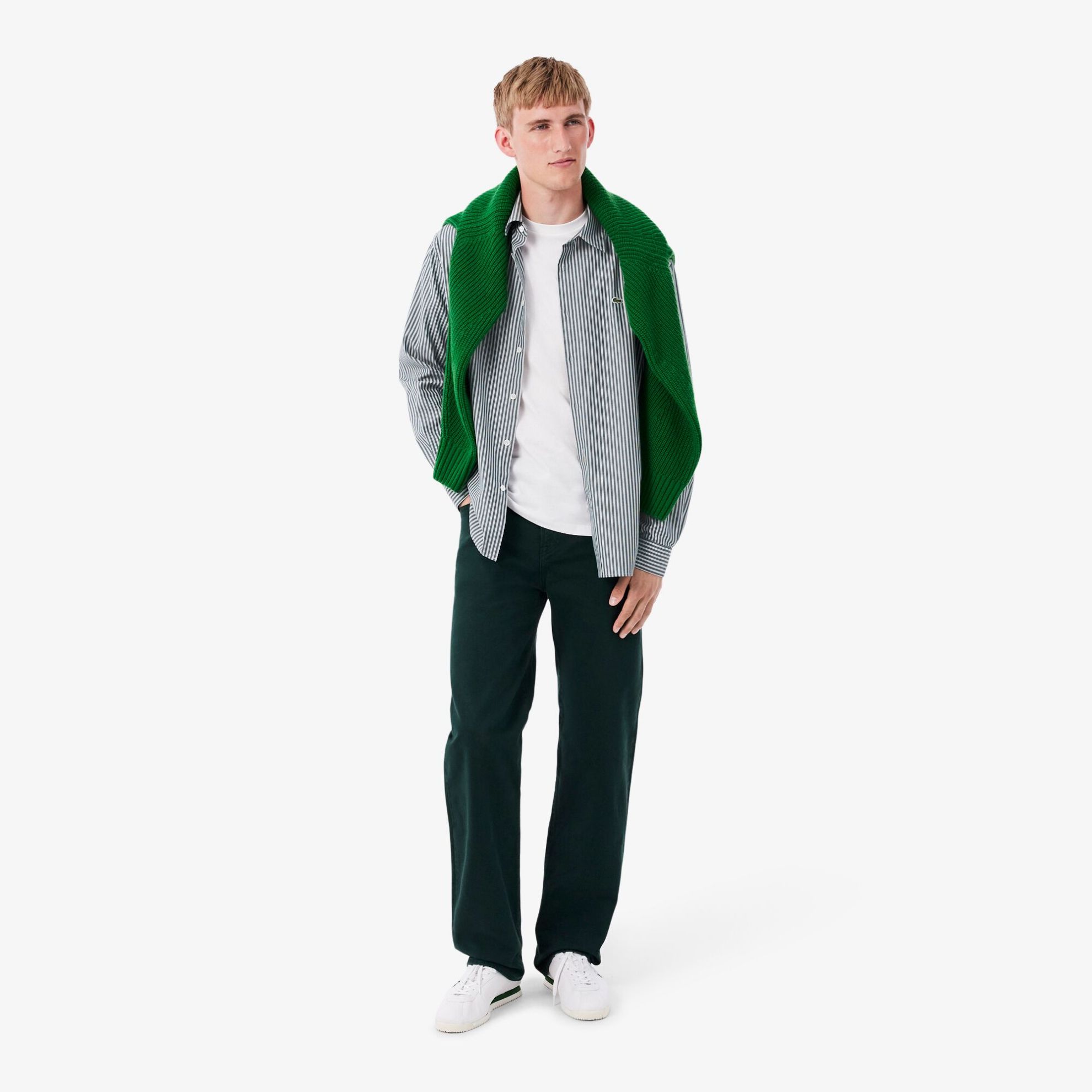 Εικόνα της Ανδρικό Striped Pinpoint Πουκάμισο Regular Fit