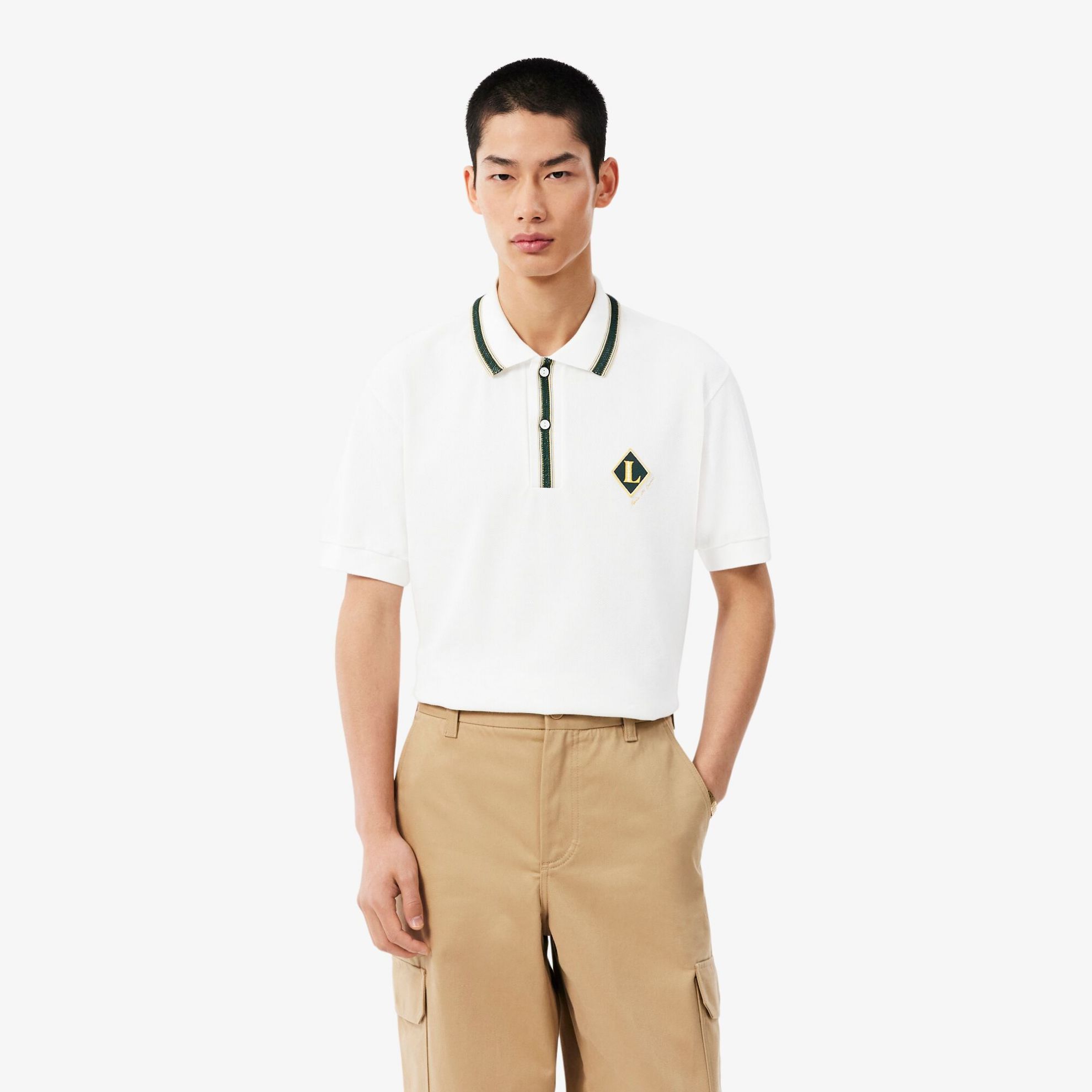Εικόνα της Ανδρική Made In France Badge Accent Polo Μπλούζα Classic Fit