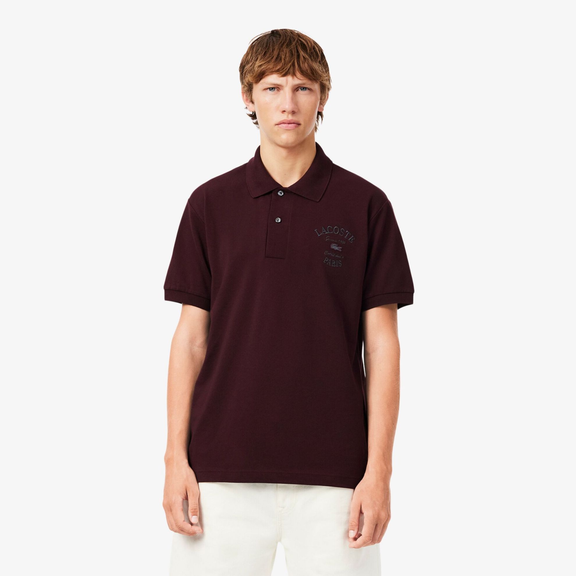 Εικόνα της Ανδρική Embroidered Petit Piqué Polo Μπλούζα Classic Fit