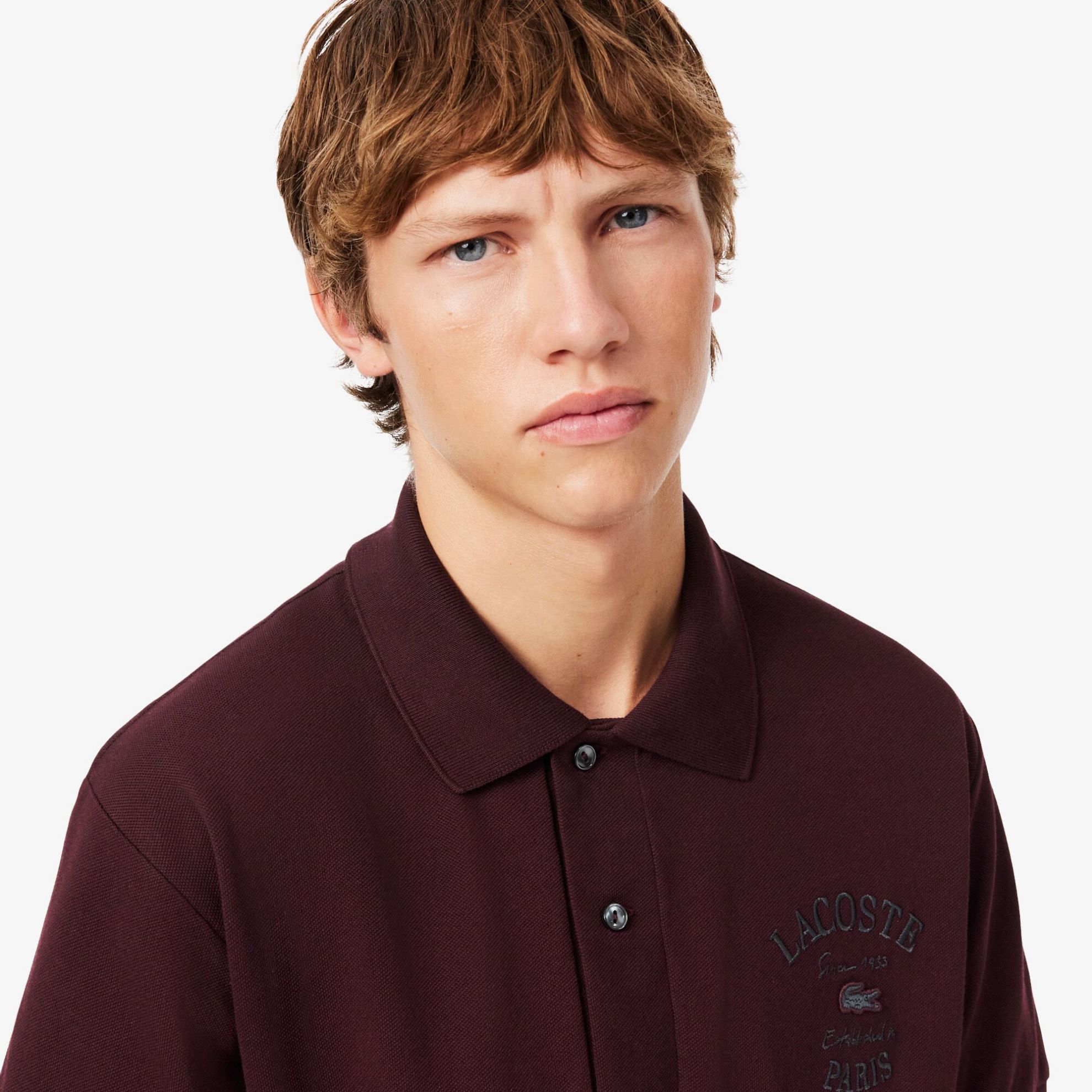 Εικόνα της Ανδρική Embroidered Petit Piqué Polo Μπλούζα Classic Fit