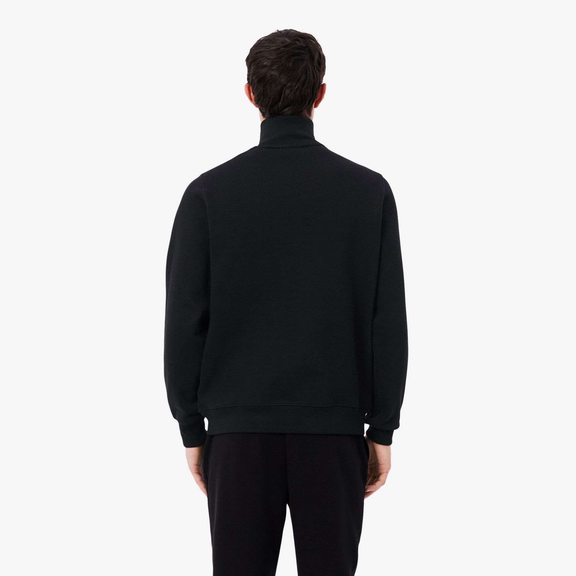 Εικόνα της Ανδρικό Zippered Stand-Up Collar Βαμβακερό Φούτερ