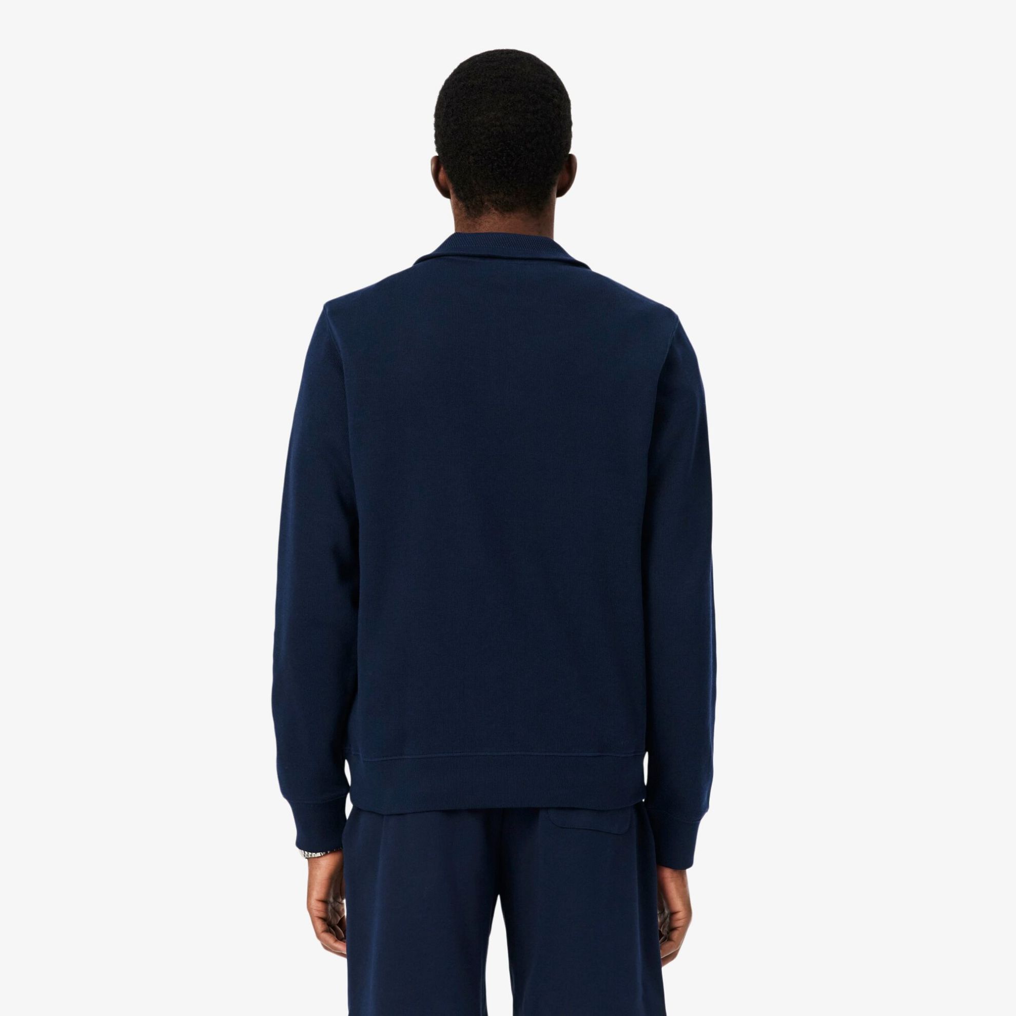 Εικόνα της Ανδρικό Zippered Stand-Up Collar Βαμβακερό Φούτερ