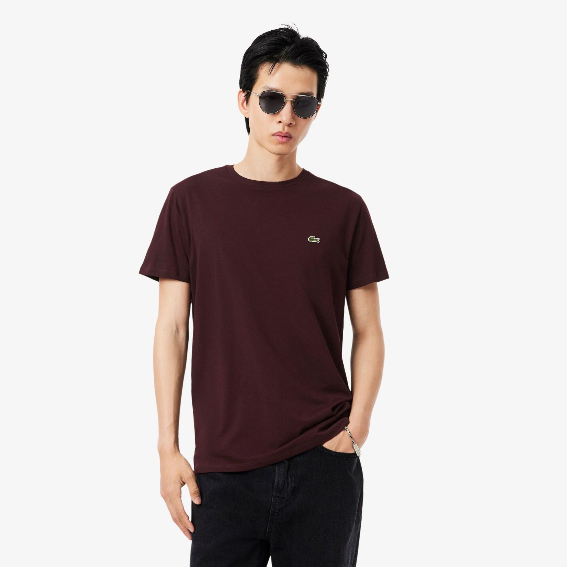 Εικόνα της Ανδρικό T-shirt Pima Cotton Jersey με Λαιμόκοψη